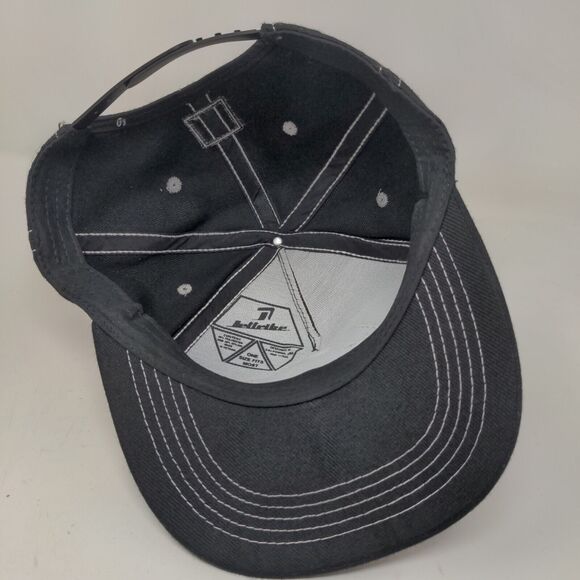Jet Tribe Men's Snapback Hat Black Adjustable Embroidered Logo - Picture 6 of 7